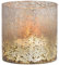 matches21 Windlicht/Kerzenglas/Teelichtglas dickwandiges Glas im Shabbychick Vintagelook grau 1 STK - Ø 10x10 cm