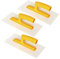 Proper Tools Finishing Plastic Trowel - 3 PCS of 140x280mm -Thickness 3mm - for Smoothing Texturing Rendering Plastering - Plastic Handle - DIY - TLTY-S075