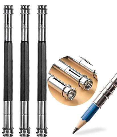 CHUANGOU 3pcs Estensioni di Matita per Forniture per Ufficio Scuola Arte Matita Prolunga