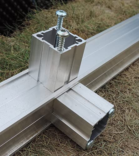 Gartenwelt Riegelsberger 90° Verbinder 47 mm Construct Universal für Aluschiene 45x45 mm inkl 4 Bohrschrauben Made IN Germany