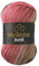 Wollbiene Batik Wolle mit Farbverlauf mehrfarbig 100g Multicolor Strickwolle Häkelwolle (5050 braun beere rosa)