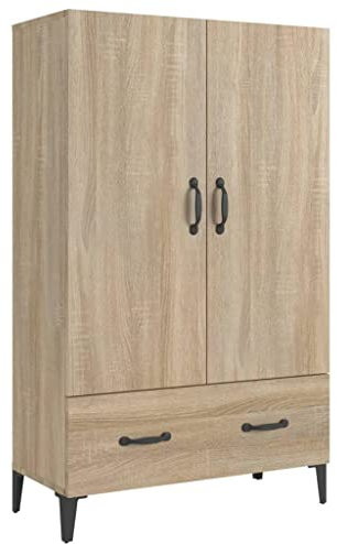 vidaXL Highboard Sideboard Kommode Schrank Anrichte Beistellschrank Mehrzweckschrank Standschrank Wohnzimmer Sonoma-Eiche 70x31x115cm Holzwerkstoff