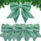 5 Stück XL Weihnachtsschleifen Glitzer Grün Schleifen Weihnachtsbaum Bogen Schleife Weihnachten Weihnachtsdeko Weihnachtsbaumschmuck Weihnachtskranz Deko