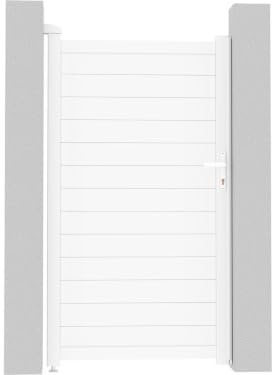 habitat et jardin Gartentor aus Aluminium Eric - 101,2 x 180,9 cm - Weiß