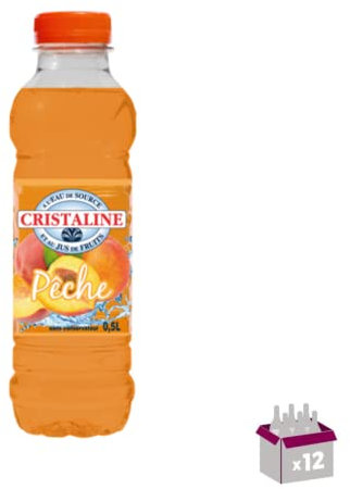 Cristaline jus de fruit pêche 12 x 50cl