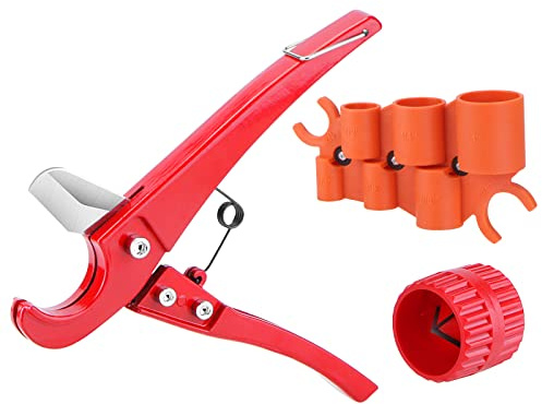 1/4'' - 1'' Depth Gauge and Pipe Deburring Tool,Hose Cutter 1/8'' to 1-5/8'' Inner Outer Reamer Pipe Cutter,Removal Tools for Sharkbite Fittings,for PVC PPR PE-RT Aluminum Plastic Tubing