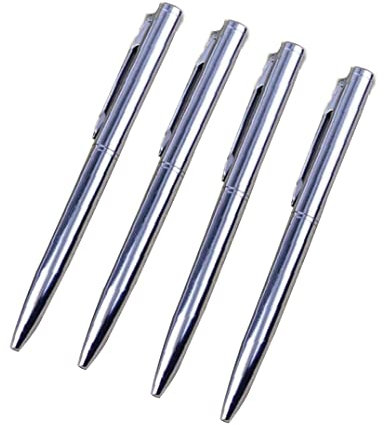 Mini Kugelschreiber im Taschenformat Edelstahl Rotierende mittlere Spitze Schwarzer Tintenschreiber Werbegeschenk