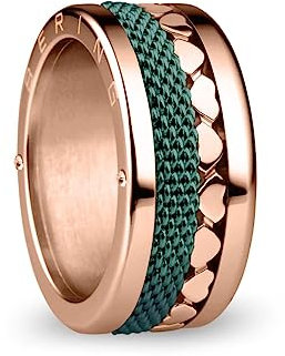 BERING Austauschbar Ringkombination für Damen in Rosé Gold & Grün mit einzigartigem Twist- & Change System, Moldova