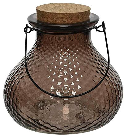 zeitzone Wespenfalle Glas Taupe Braun zum Aufhängen Landhaus Insektenfalle Vintage-Stil 13cm