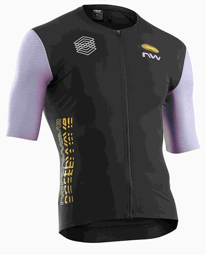 Northwave Extreme Evo Fahrrad Trikot kurz schwarz/lila 2024: Größe: M (48)