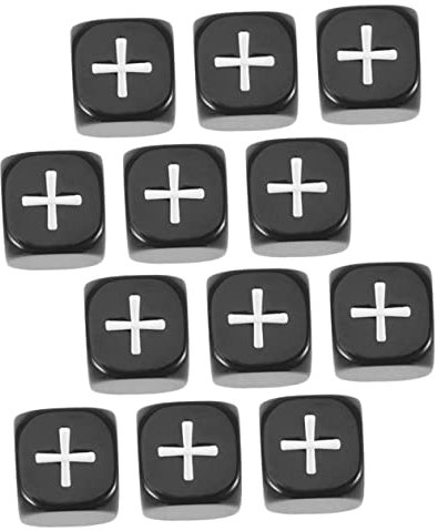 Toyvian 12st Additions- Und Subtraktionswürfel Schicksal Würfel Mathe-lehrwürfel Schicksalswürfel Würfel Mit Plus-Minus-Zeichen Subtraktions-Mathe-Spiel Schachbrett Kind Acryl Puzzle