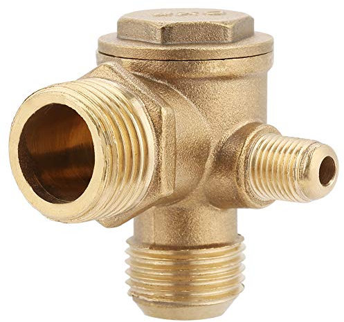 Artillery Valvola di Ritegno,Valvola di Non Ritorno a 3 Vie in Ottone,90 Gradi Filettatura Maschio 20x19x10 mm Valvola Antiritorno Compressore per Compressori d'Aria