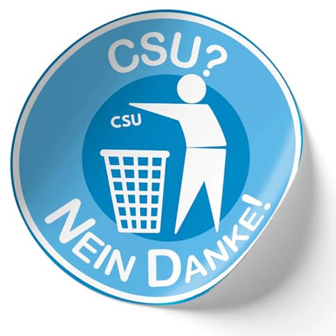Finest Folia 2er Set Autoaufkleber Politik 10x10cm politische anti Sticker Aufkleber für Auto Kfz motorrad laptop fenster Selbstklebend R218 (09 CSU 3)
