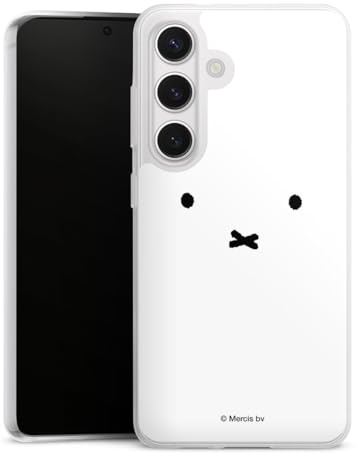 Slim Case kompatibel mit Samsung Galaxy S 24 Silikon Handyhülle transparent Hülle extra dünn Hase Miffy Dick Bruna