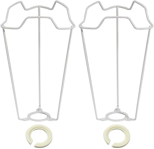 6 Premium Shade Carrier for Lampshade with Duplex Fitting | Continental (ES 41mm) to UK (29mm) Reducing Ring Included | Fits Most Types of Lamp | ES SES BC SBC UK (Pack of 2)