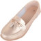 ABSOLUTE FOOTWEAR Mocasines/Zapatos/náuticos/Sandalias de Cuero Informales sin Cordones para Mujer - Dorado - UK 5