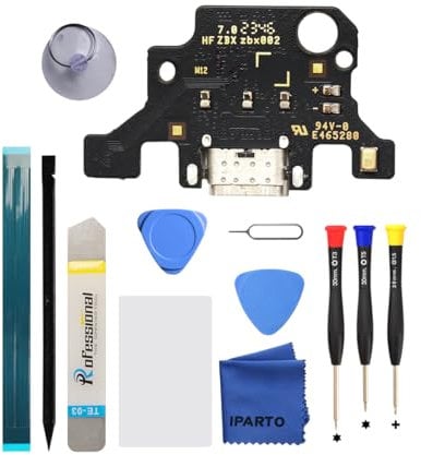 iParto Ladeanschluss-Ersatz-Kit für Samsung Galaxy Tab A9+ SM-X210 SM-X215 SM-X216B USB Flex Dock Connector Charging Flex Ersatz mit Werkzeugen