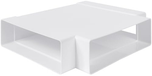 Vent Systems 204 x 60 mm rechteckiger 3 Wege 90° Kanalverbinder – horizontaler Rohreinlass, Auslasskupplung – Heizung, Kühlung, Lüftungsanschluss – HVAC-System-Kanaladapter