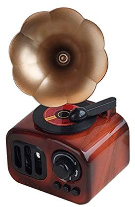 GARVALON Kleiner Spieluhr Grammophon Aus Kunststoff Kompakt Tragbar Dekoratives Wohndekor Geschenk Zur Einweihung Langlebig Und Vielseitig Für Schreibtisch Fensterbank