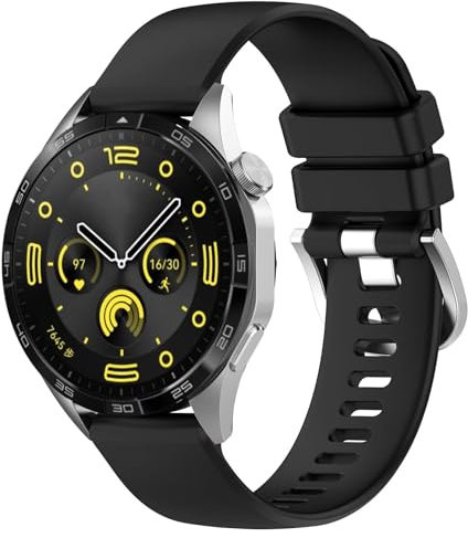 FANYUAN Armband kompatibel mit Fossil Hybrid Smartwatch HR, Weiches Silikon Uhrenarmband, Verschleißfest, Ersatzarmband für Fossil Hybrid Smartwatch HR.(Schwarz)