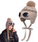 Kakveiai Winter Warme Strickmütze, Goggle Beanie Mützen Warme, Feinstrick Chunky Ski Wintermütze, Beanie mit Brille, Winddicht, Thermisch, weiches Futter, Erwachsene Outdoor Sport, Skifahren, Wandern