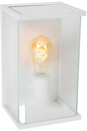 LUCIDE CLAIRE - Wandleuchte Innen/Außen - 1xE27 - IP54 - Weiß