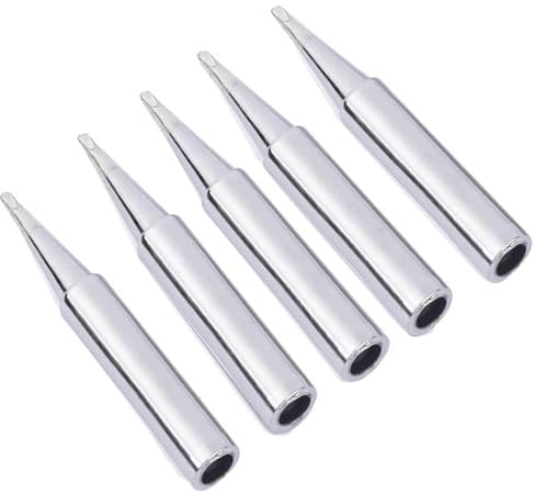 5Pcs Soldering Iron Tips, 900M Solder Tip Replacement, Solder Welding Replacement Tip Kit Use for Hakko, Radio Shack Solder Station etc (5PCS 900M-T-1.2D)