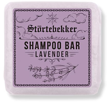 Störtebekker® Premium Shampoo Bar Lavendel - Festes Shampoo Herren & Damen - 3in1 Duschseife Männer für Haar, Gesicht, Körper - Feuchtigkeitsshampoo - vegan, handgefertigt - 100g