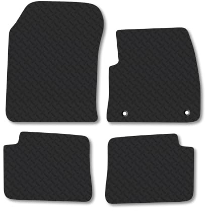 Peugeot 2008 (2019+) [Electric] 5mm Rubber Car Mats | Heavy Duty Rubber Tailored Fit Floor Mats Full Coverage Durable Waterproof Accessories Easy Clean Anti Slip Made in the UK