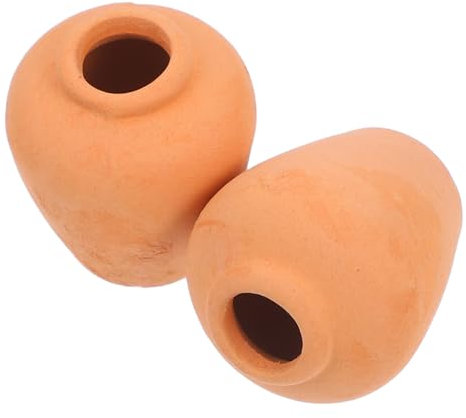 PHENOFICE 2pcs Mini Red Pottery Succulent Pots Vintage Thumb Planter for Dollhouse Fairy Garden Decor Compact Terracotta Mini Flower Pots for Crafts and Spaces