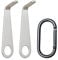 VILITI 2 Pcs Ring Doorbell Removal Tool,Tool Video Doorbell (2024 Release) Ring Doorbell Key,Compatible With All-New R/ing Battery,With Anti-Loss Mountaineering Carabiner(1.96 * 0.55/1.7 * 0.45 In)