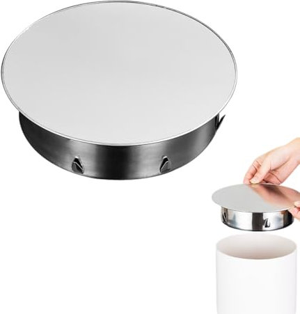 Gotetiso Couvercle de Trou de Cheminée en Acier Inoxydable Bouchon Cheminée Bouchon Tuyau de Poele Couvercle de Tuyau de Cheminée 150 mm Bouchon Cheminée Perforé Couvercle Mural Argenté