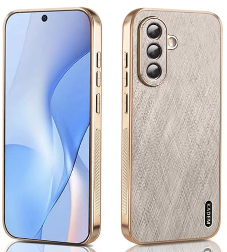 JNERBUYI Telefon Hülle für Samsung Galaxy A56 5G, Stoßfeste Handyhülle mit Kratzfester, Galvanisierte Modische Schutzhülle für Geschäft Geeignet. Gold