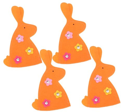 MUCKLILY 4pezzi Copriuova Portatile Forma Coniglio Sacchetti per Uova in Non Decorazioni per Feste Mano Copriuova Domestici Borse Ornamentali per Uova