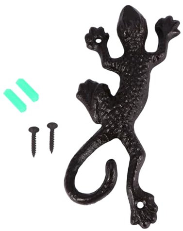 COOPHYA Soporte para Cesta Colgante De Gecko Gancho De Hierro para Maceta Decoración De Pared De Metal para Jardín Interior para Colgar Macetas Terraza