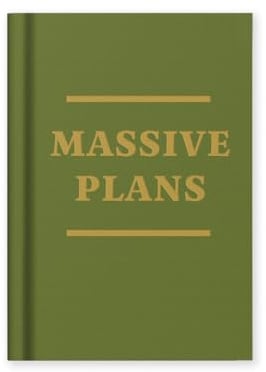 Ohh Deer Massive Plans | Pocket Fabric Hardback Notebook (A7) | 112 Lined Pages | Funny Gift Notebook
