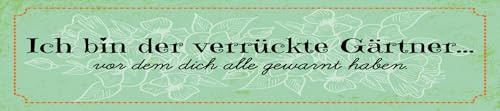 vianmo Holzschild 10x46 cm Ich bin der verrückte Gärtner Deko Geschenk Schild