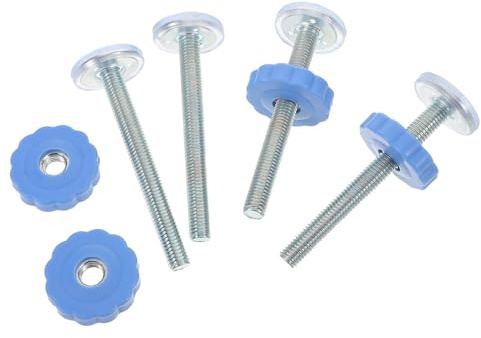 RORPOIR 4 Stück Kinderleitplanke schutzgitter tür gitter Schrauben einziehbares schutzgitter treppenschutzgitter offene treppe treppe für pvc Blue