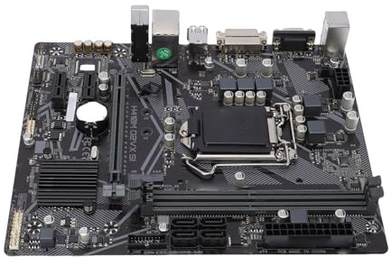 Asixxsix H410M S2 M ATX-Computer-Motherboard, PC-Motherboard mit PCI E 3 0, VGA-DVI-Ausgang, 2 DDR4-DIMM-Steckplätzen, Passend für LGA 1200 CPU-Prozessoren der 10. Generation