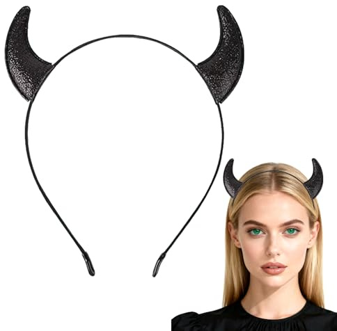 Teufelshörner Haarreif, Karneval Haarreife mit Teufelshörner, teufel kostüm damen, faschingskostüme damen für Karneval Fasching Kinder und Erwachsene, Halloween-Rollenspielzubehör faschingskostüme