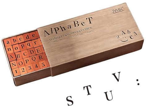 Junhonze 70 StüCk Stempelset Buchstaben|Zahlenstempel|Stempel Alphabet