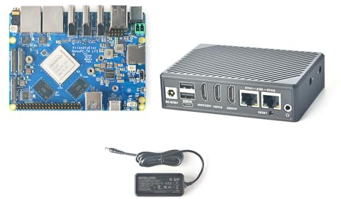 NanoPC-T6 LTS Mini WiFi Router, LPDDR4X 16GB RAM 64GB eMMC, RK3588 SoC Dual 2.5Gpbs, M.2 M-Key & E-Key Slot, for NAS Video Smart IoT Gateway, Supports M.2 NVMe SSD/WiFi Module