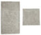 Casalanas - Santorin, Beidseitig verwendbar, Schwerer Badezimmerteppich, 100% Natur-Baumwolle, 2-teilig(60x60 + 100x60) cm, Beige