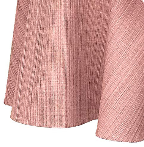 heimtexland ® Nappe de table ronde chinée - 145 - Rose - Type 645