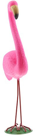 LOVIVER Rosa Rasen Dekofigur Flamingo Aus Jagd Dekor Garten Ornamente