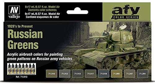 Vallejo Model Air AFV Set 71613 Russian Greens (1928's to Present) (8)