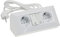 ChiliTec Steckdosenblock 2-Fach K?chensteckdose mit Schalter 250V~ 2X Schutzkontaktsteckdose Ecksteckdose mit 1,5m Kabel f?r K?che B?ro Werkstatt Wei?