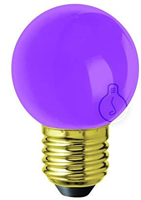 AMARCORDS - Glühbirne Led wasserdicht im Freien, 2700K warmes Licht, LILA Glas Globetta-Typ, E27, 1W