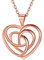Silvora Women's Rose Gold & Silver Celtic Knot Pendant Necklace, 18+2 Extend Chain, Sterling Silver, Cubic Zirconia, Gift, Valentine's Day