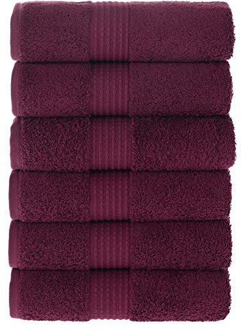 MAURAHOME Luxus Handtücher Set 100% Baumwolle. Hotel & Spa Qualität. 6 große Handtücher 50x100. Schnell trocknende Frottiertücher. Weich, plüschig und stark saugfähig.